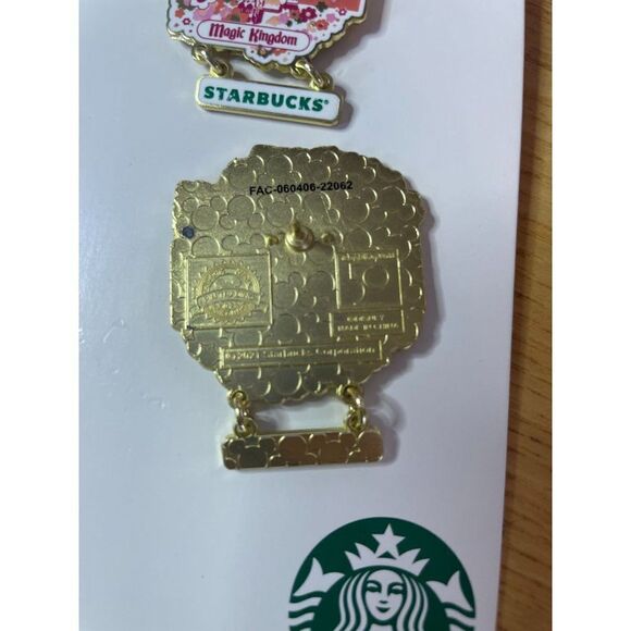Disney Starbucks Pin Set Parks Icons Animal Magic Hollywood Epcot New with Card - Picture 10 of 10